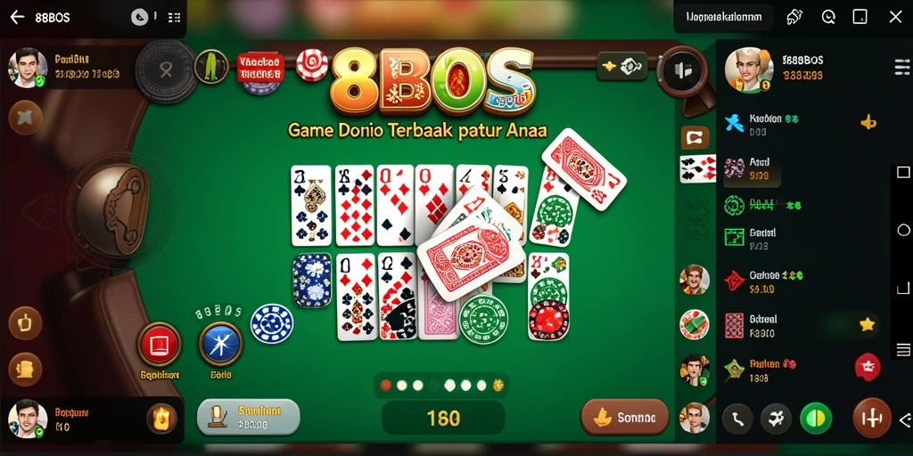 Screenshot utama 88BOS menampilkan aksi seru permainan Domino.
