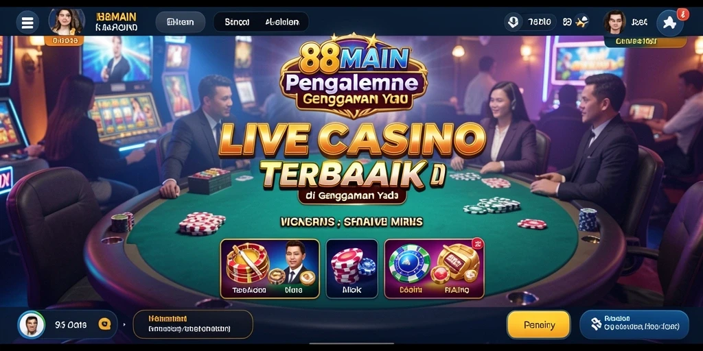 Gameplay menarik di aplikasi Live Casino 88MAIN yang memukau.