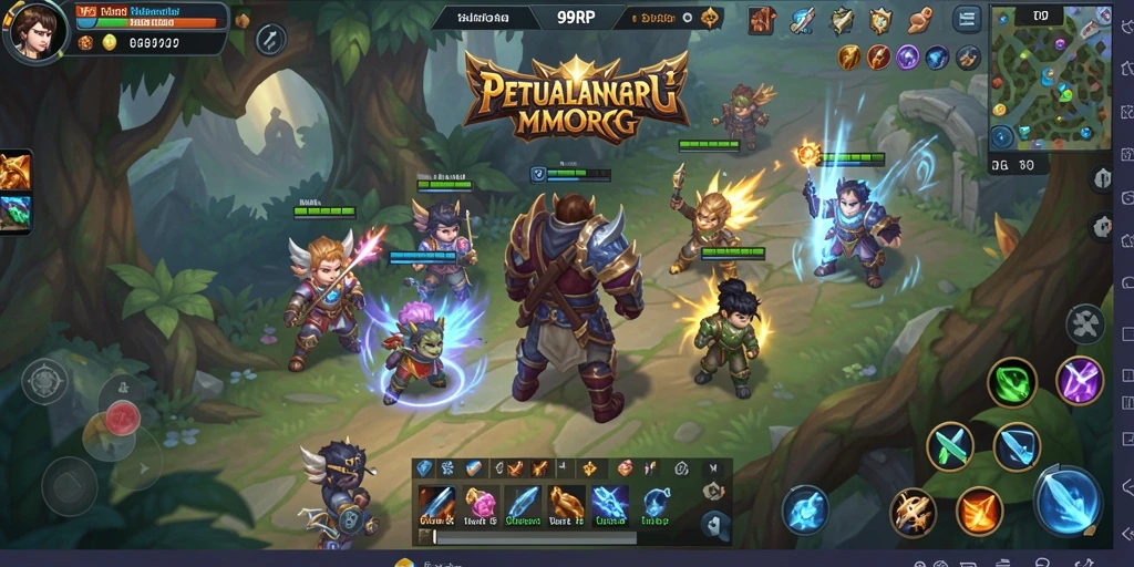 Tangkapan layar gameplay <strong>99RP</strong> menampilkan aksi pertarungan yang seru dan visual menawan.