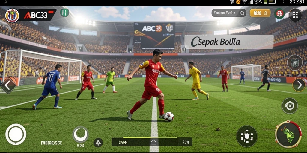 Tangkapan layar ABC33 menampilkan laga sepak bola yang seru dan mendebarkan.