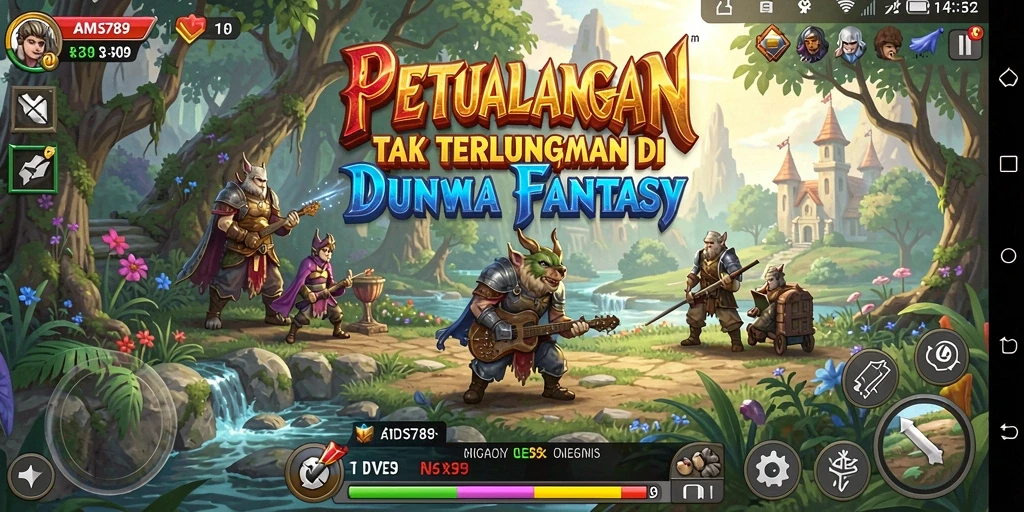 Tangkapan layar utama AMS789 yang menunjukkan aksi petualangan seru.
