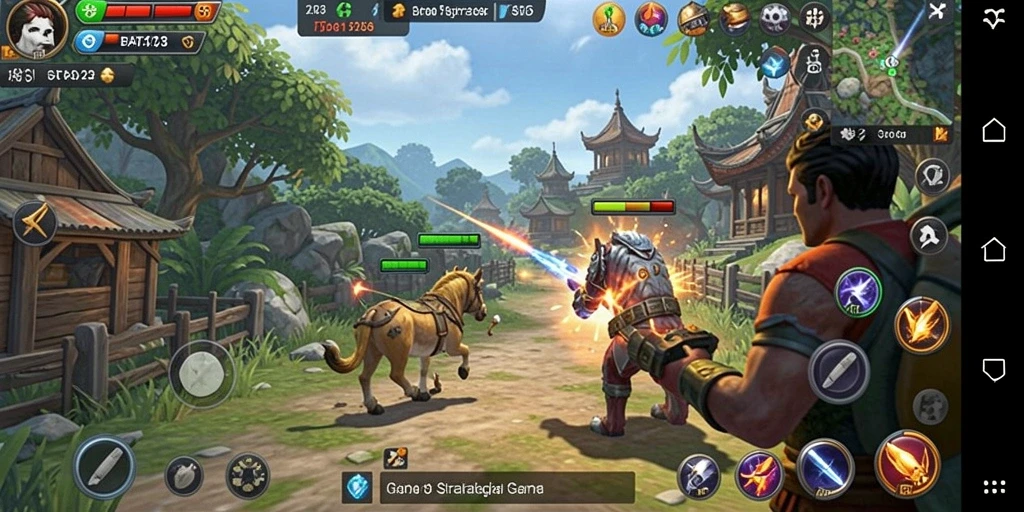 Tampilan gameplay menarik dalam BATA123 yang menunjukkan pertempuran strategis.