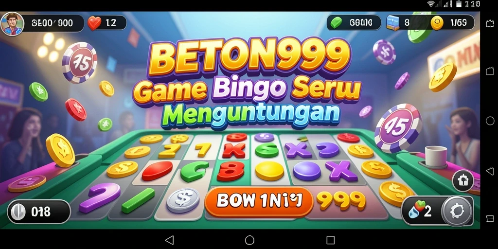 Tampilan menarik dari permainan Bingo di BETON999.
