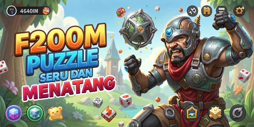 Tampilan gameplay seru dalam game Puzzle F200M