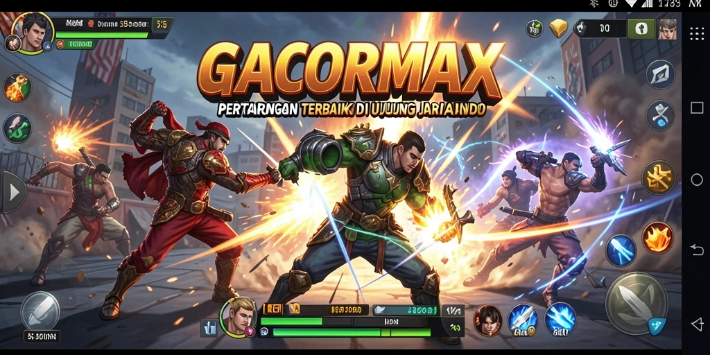 Tangkapan layar menampilkan pertarungan epik dalam GACORMAX.