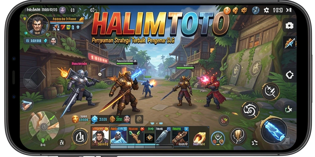 Tampilan gameplay menarik dalam HALIMTOTO dengan strategi membangun kerajaan.
