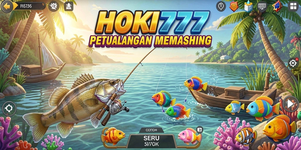 Tampilan gameplay HOKI777 yang menampilkan momen memancing yang seru.