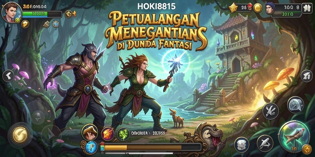 Screenshot HOKI8815 menampilkan pemain menjelajahi dunia petualangan yang luas.
