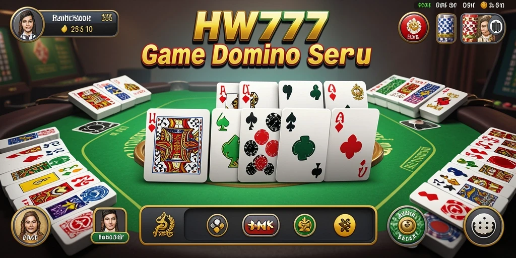 Screenshot gameplay Domino HW777 yang penuh keseruan.