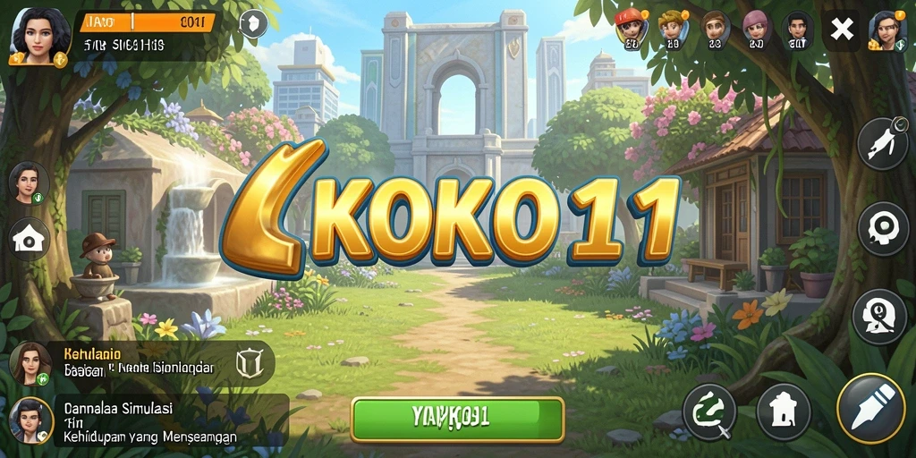 Screenshot KOKO11 menampilkan momen interaktif dalam gameplay yang seru.