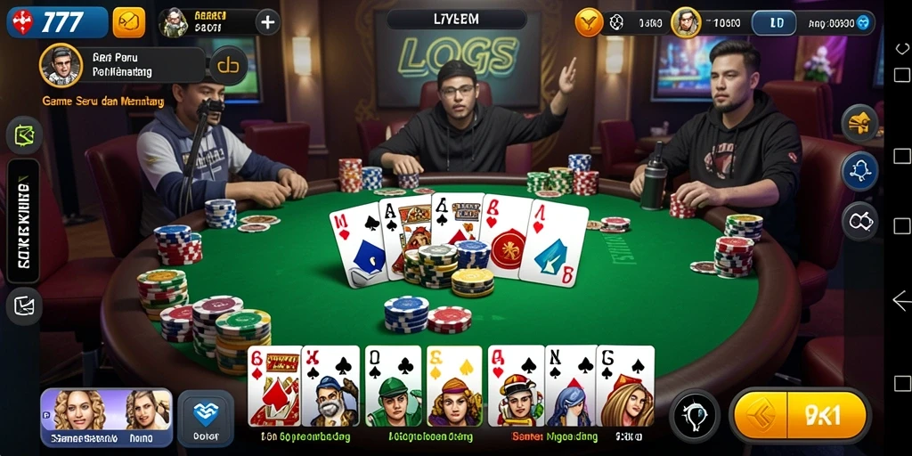 Tampilan gameplay seru di L777 dengan berbagai jenis permainan poker.