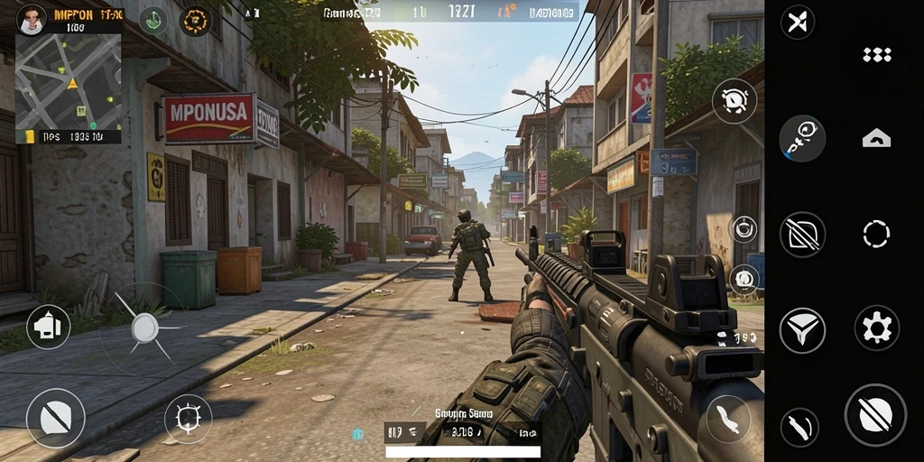 Tangkapan layar dari gameplay menegangkan di MPONUSA