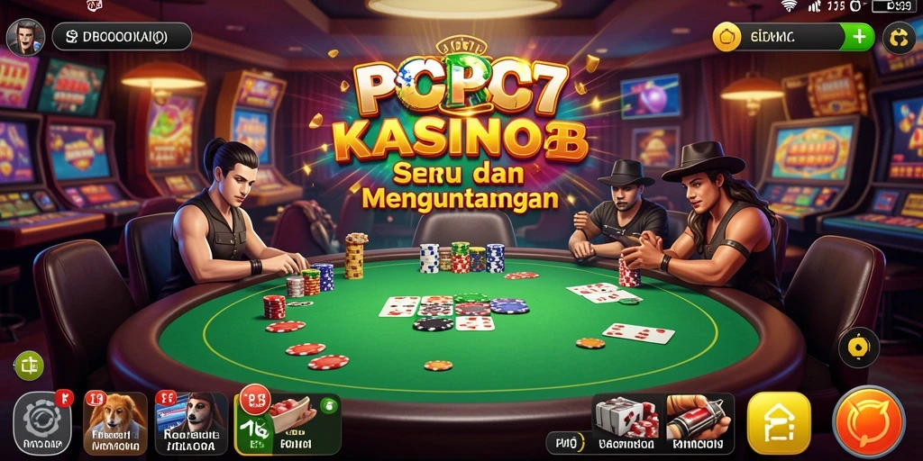 Screenshot gameplay PCPC7 yang menunjukkan keseruan permainan Kasino.