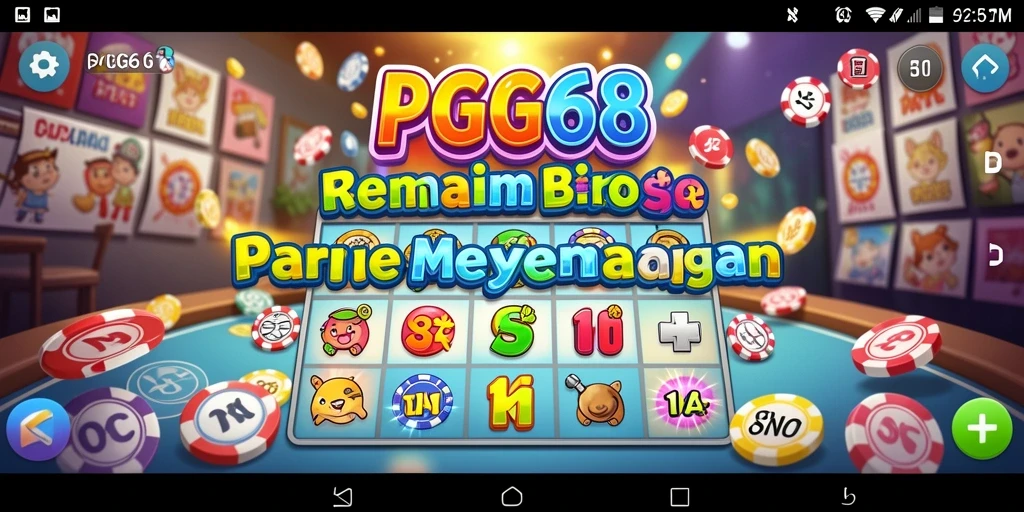 Tampilan screenshot PGG68 menampilkan gameplay Bingo yang seru dan interaktif.