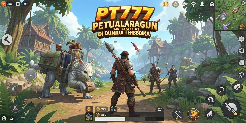 Screenshot gameplay PT777 menampilkan eksplorasi dunia terbuka yang menakjubkan.