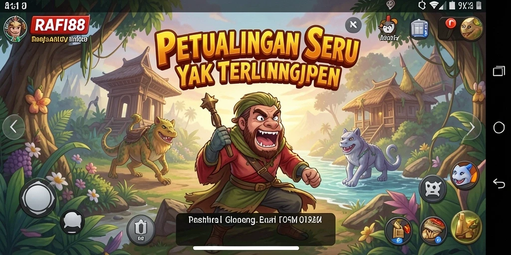 Screenshot gameplay RAFI88 dengan pemandangan petualangan yang memukau.