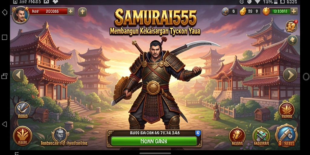 Tangkapan layar gameplay <strong>SAMURAI555</strong> menunjukkan aksi membangun kekaisaran Tycoon.