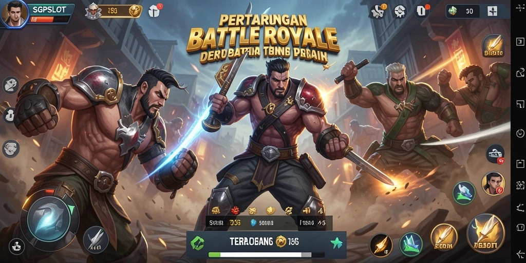 Tampilan gameplay mendebarkan di SGPSLOT dengan berbagai karakter dan senjata.