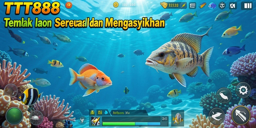 Tampilan seru gameplay Tembak Ikan TTT888 yang menantang.