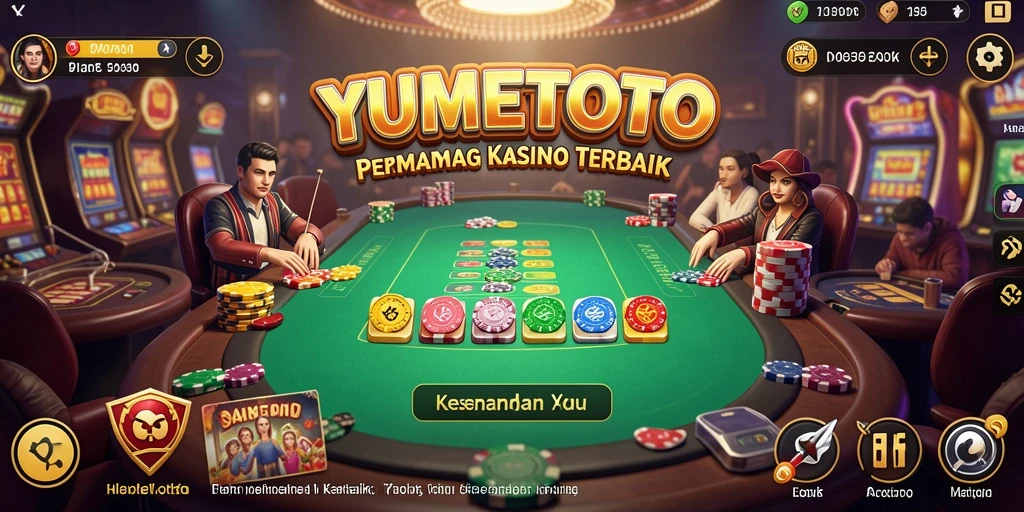Screenshot <strong>YUMETOTO</strong> menampilkan gameplay kasino yang menarik dan penuh warna.