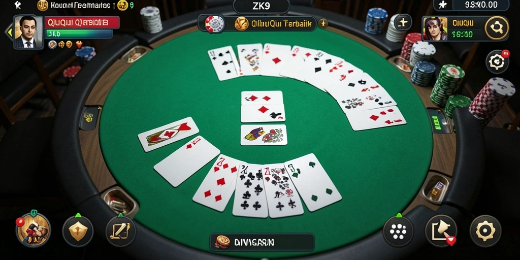 Screenshot gameplay QiuQiu yang menarik dan kompetitif.